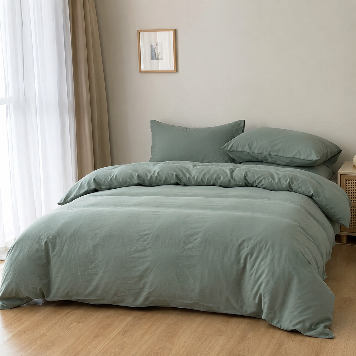 Housse de Couette Coton Lavé Douceur