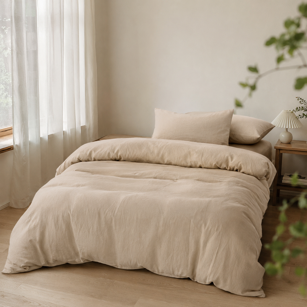 Housse de Couette Coton Lavé Douceur