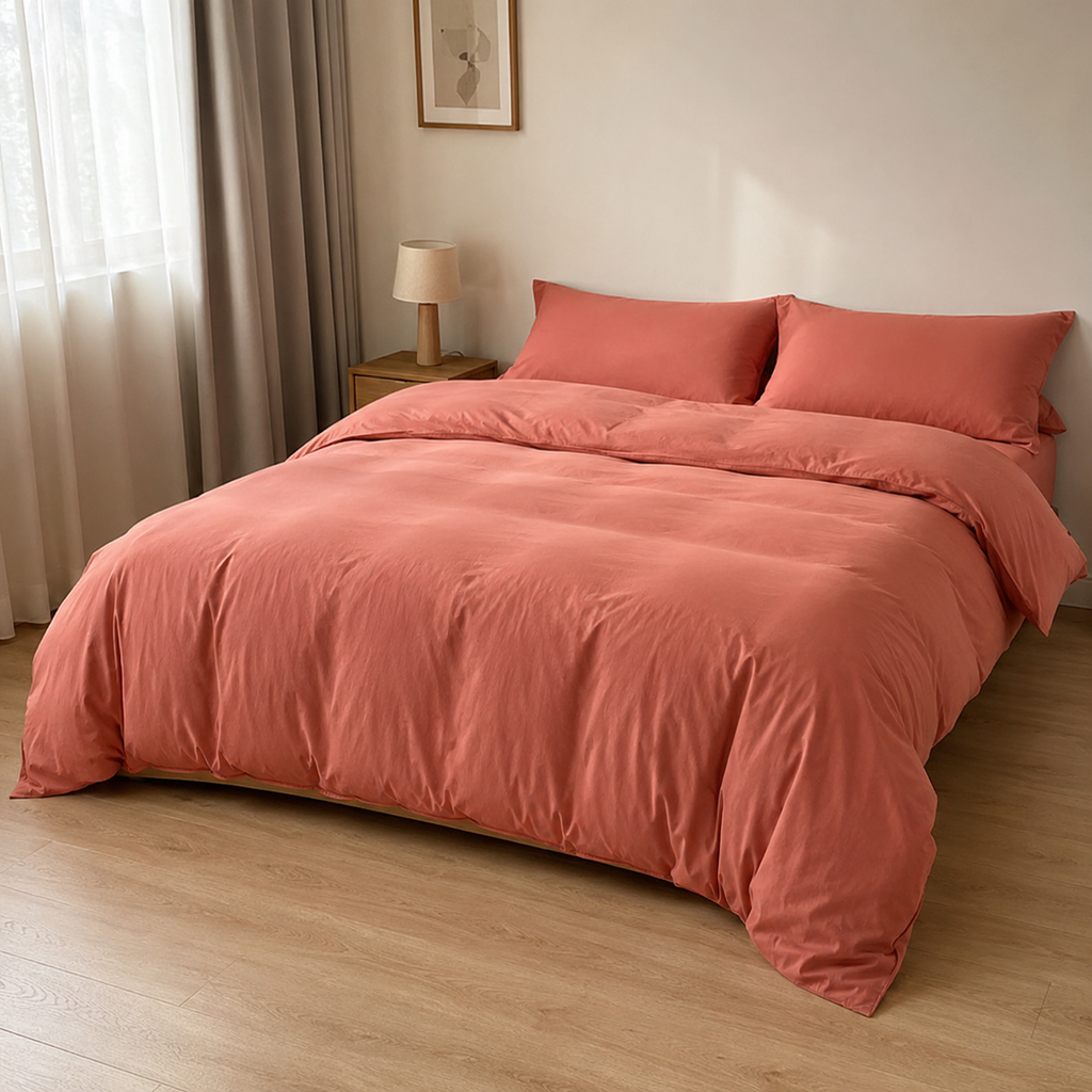 Housse de Couette Coton Lavé Douceur