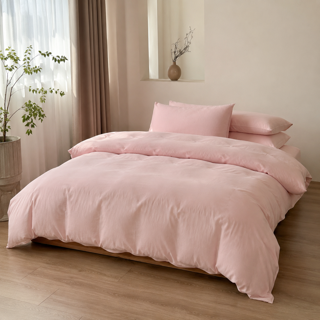Housse de Couette Coton Lavé Douceur