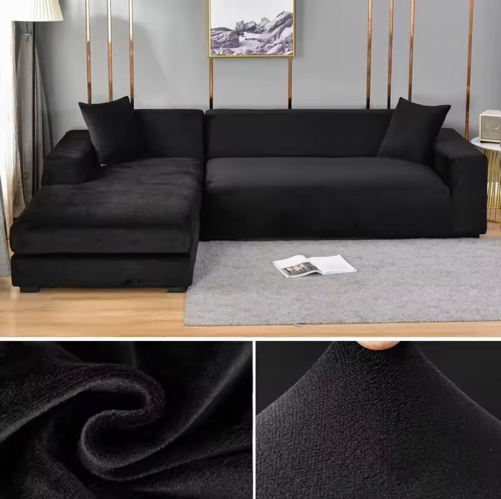 Housse de Canapé Extensible Velours Confort