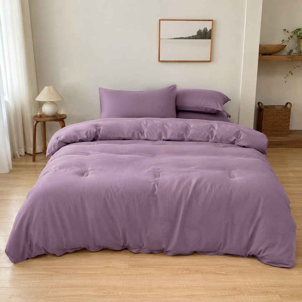 Housse de Couette Coton Lavé Douceur