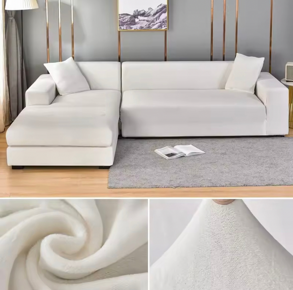 Housse de Canapé Extensible Velours Confort