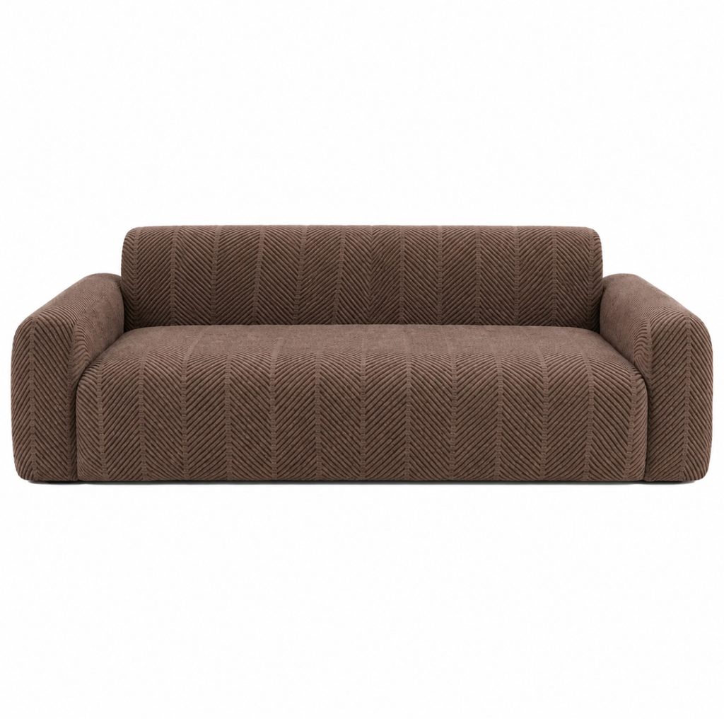 Housse de Canapé Extensible Texturée Géométrique