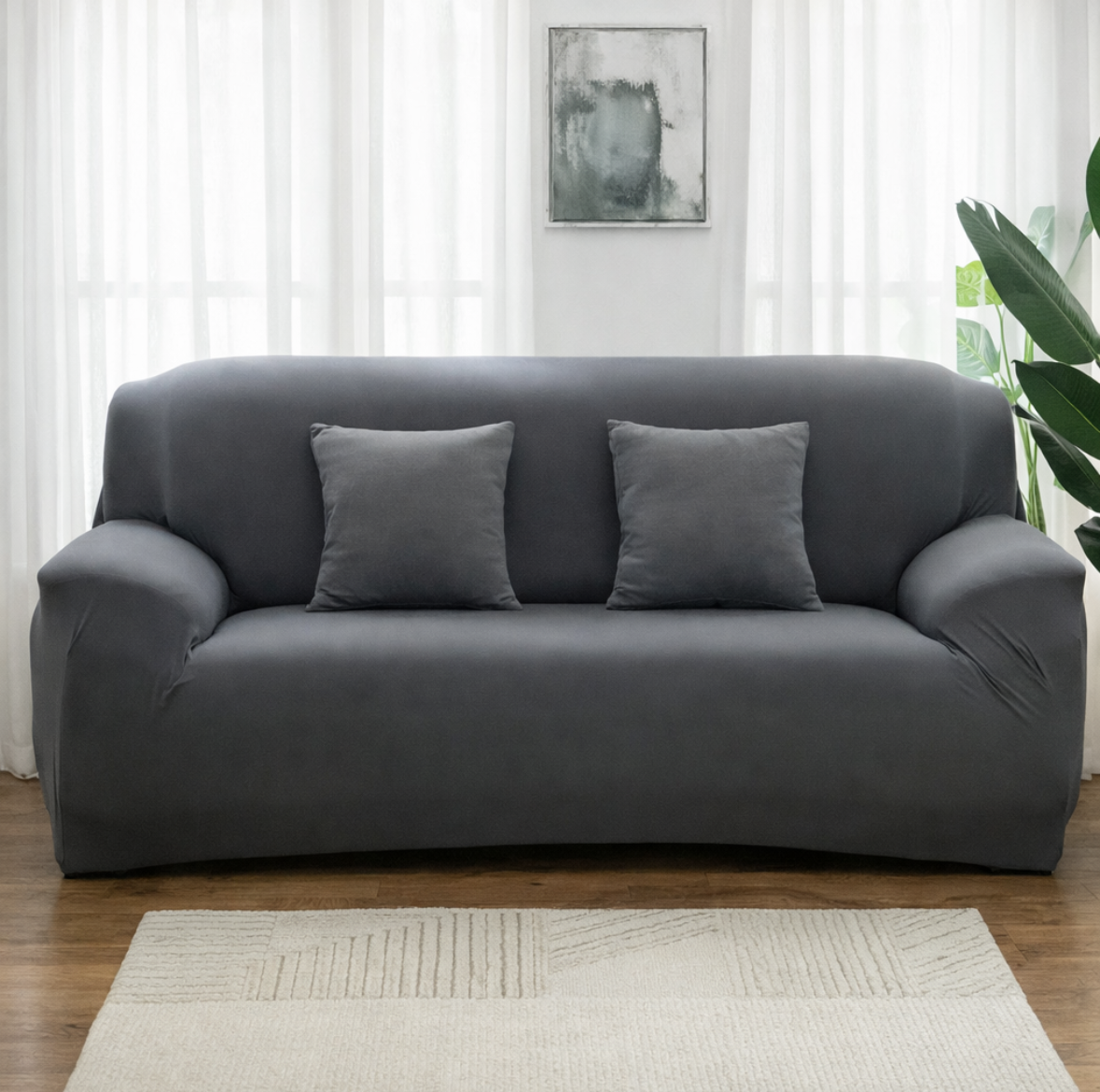 Housse de Canapé et Fauteuil Extensible Unie