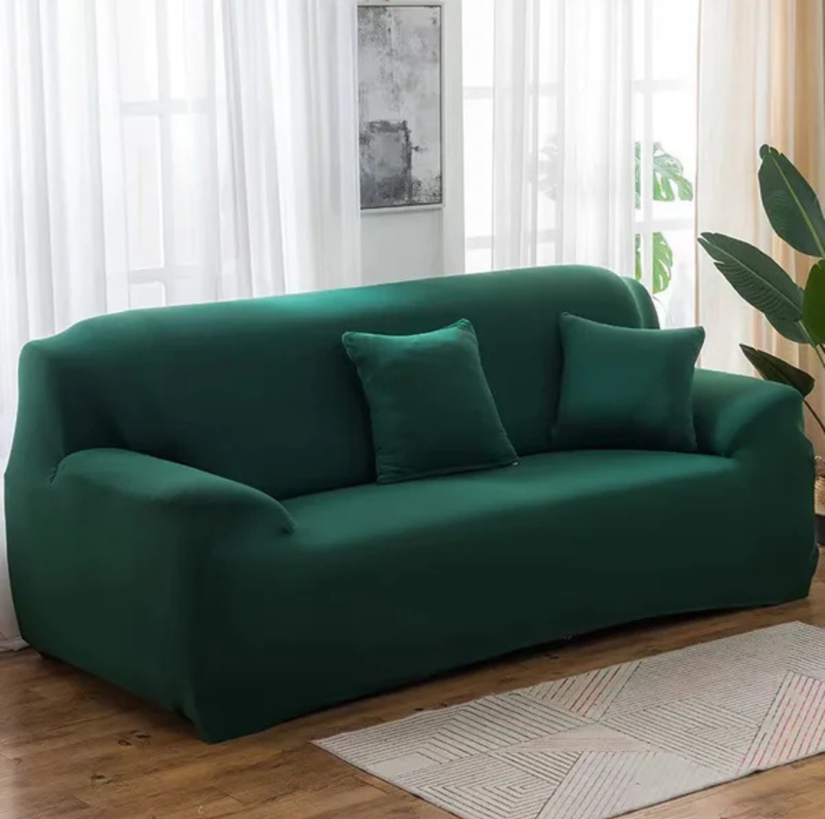 Housse de Canapé et Fauteuil Extensible Unie
