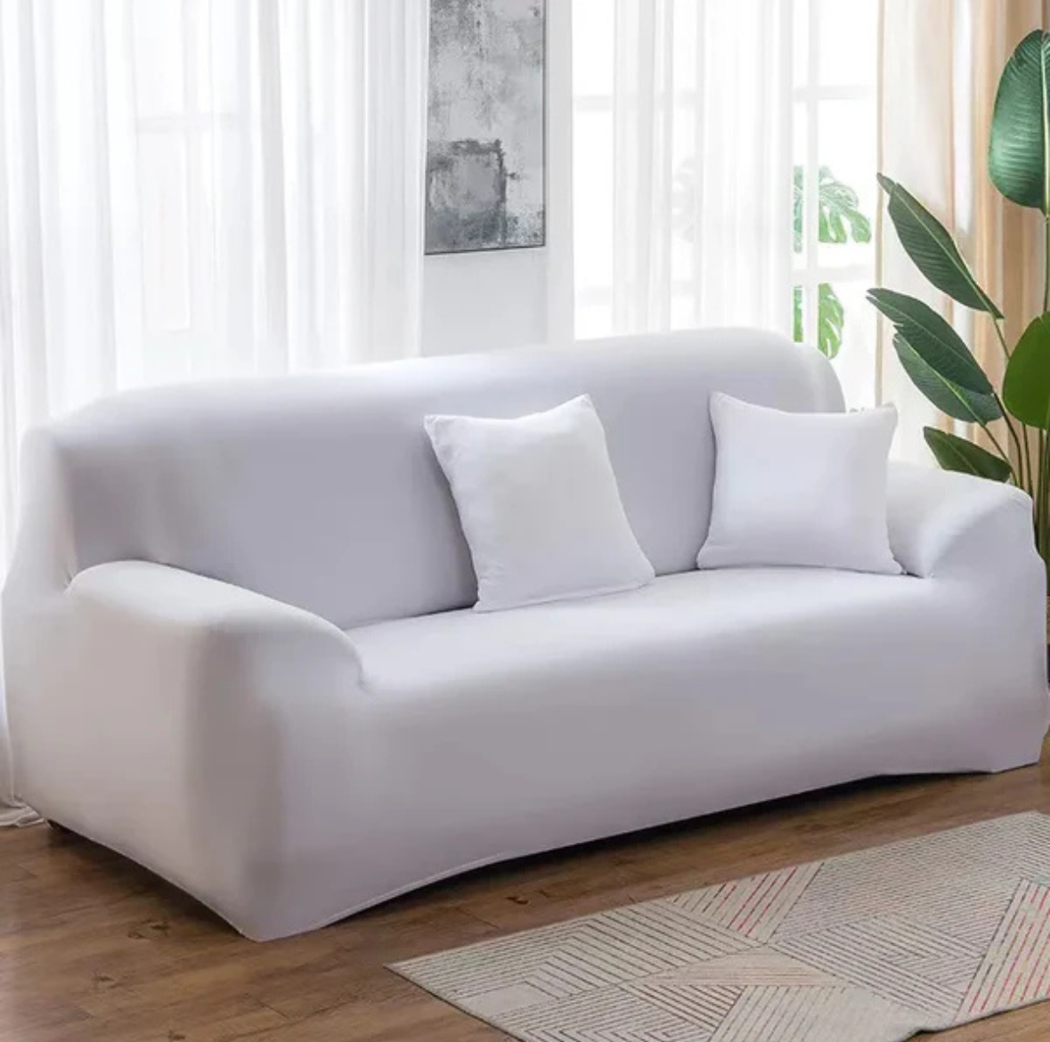 Housse de Canapé et Fauteuil Extensible Unie