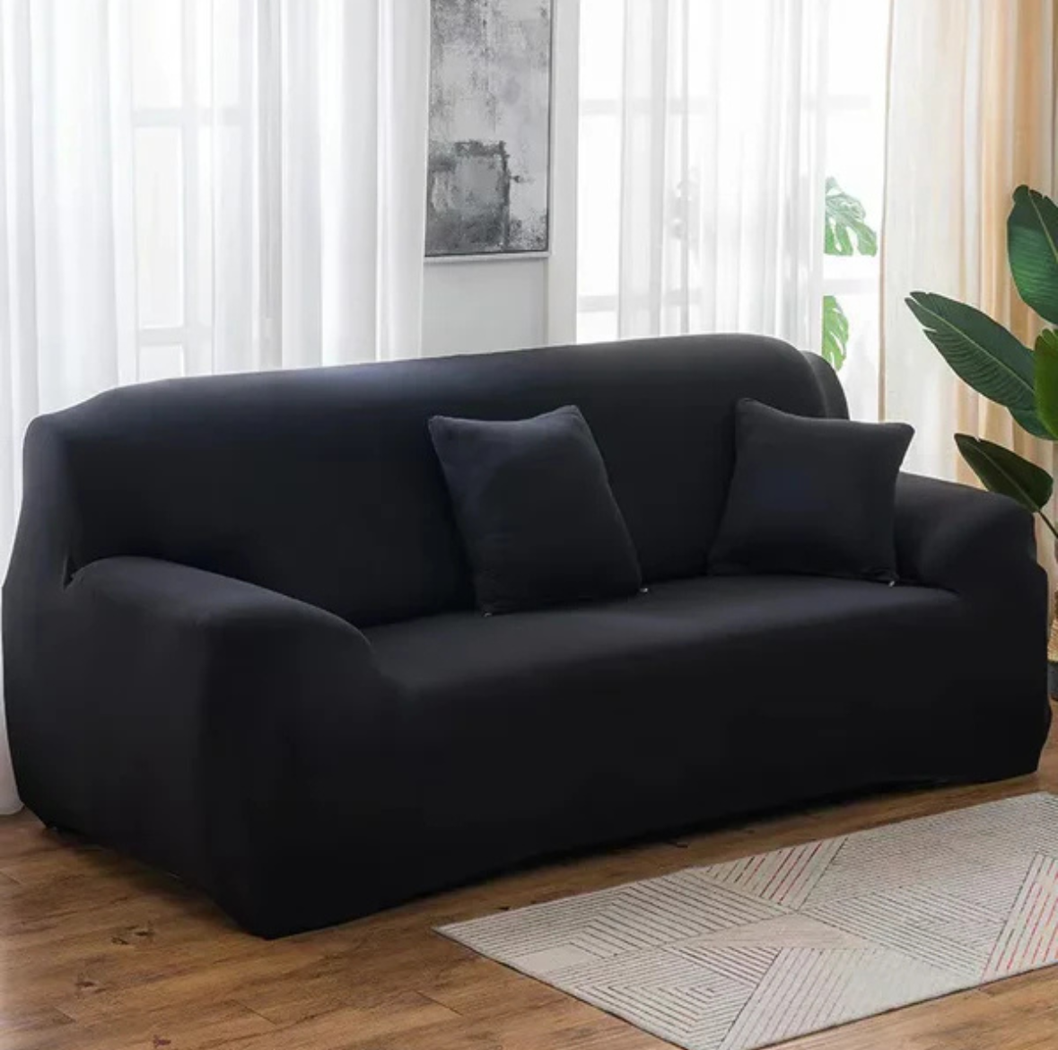 Housse de Canapé et Fauteuil Extensible Unie