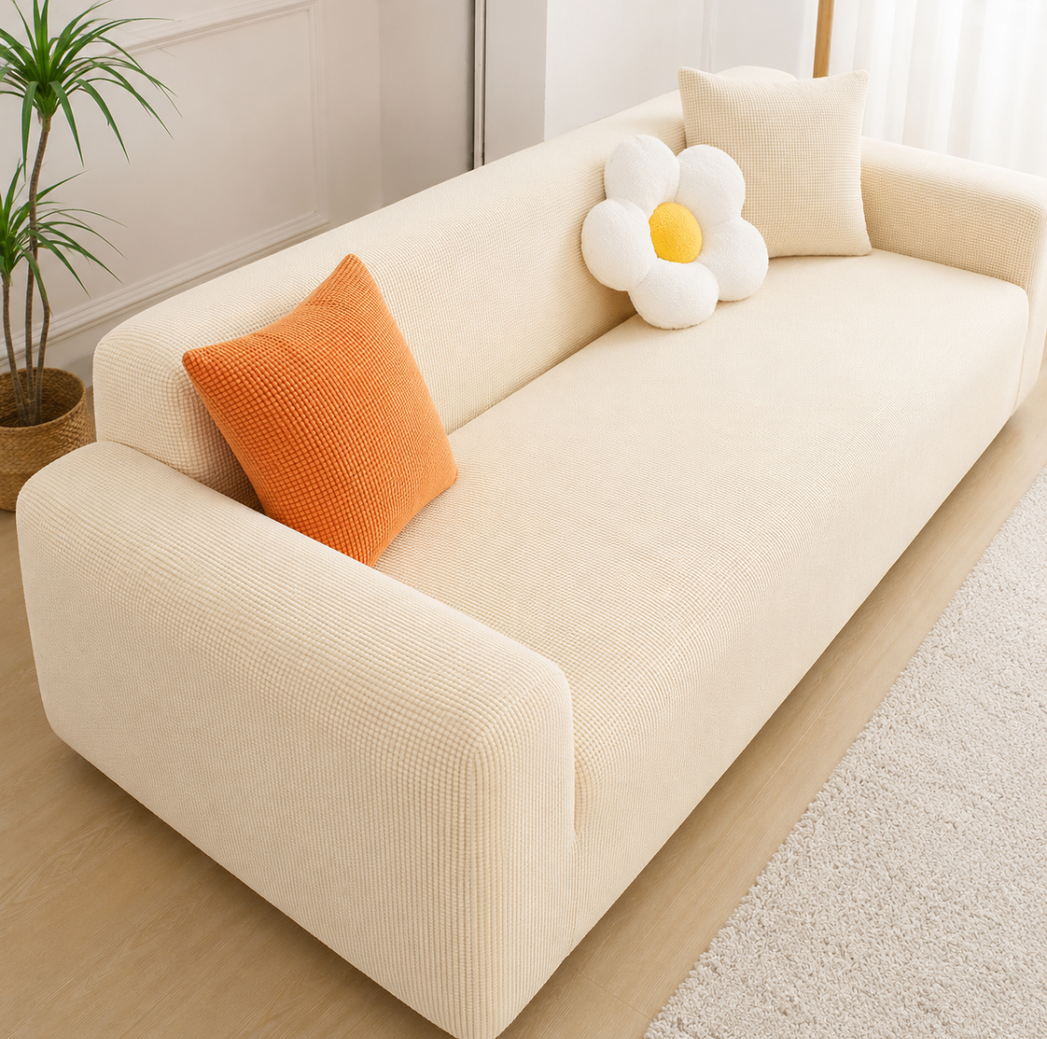 Housse de Canapé Jacquard Extensible