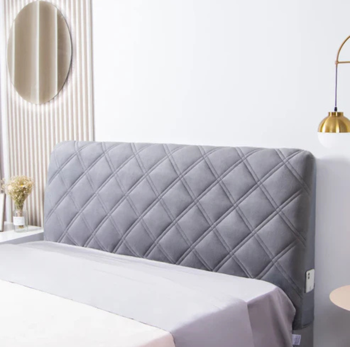 Housse de Tête de Lit Velours Matelassée