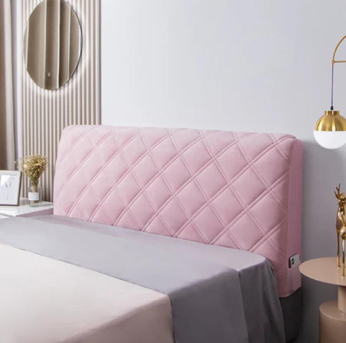 Housse de Tête de Lit Velours Matelassée