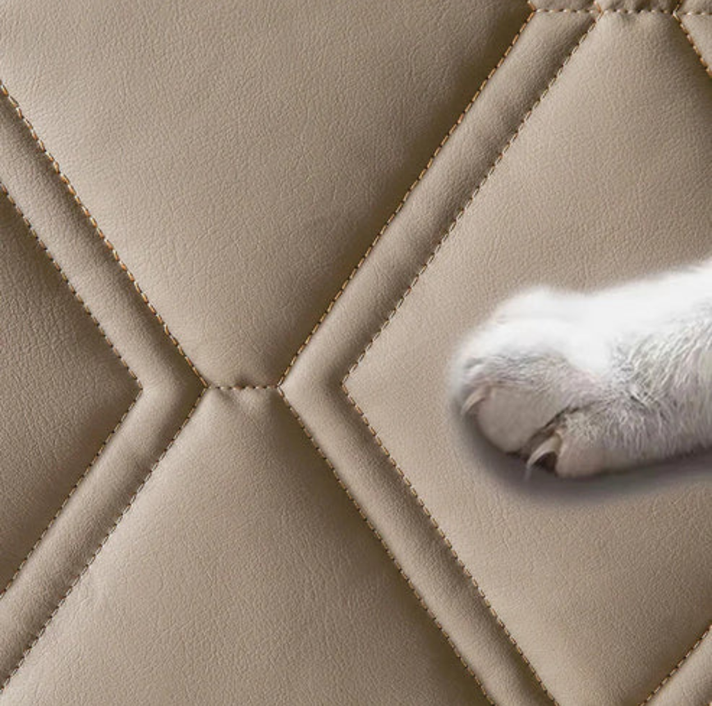 Housse de Tête de Lit Matelassée Effet Cuir