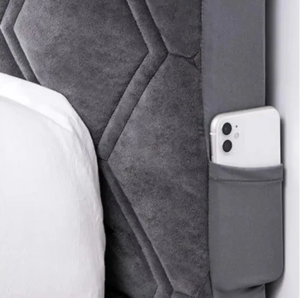 Housse de Tête de Lit Matelassée à Relief Géométrique