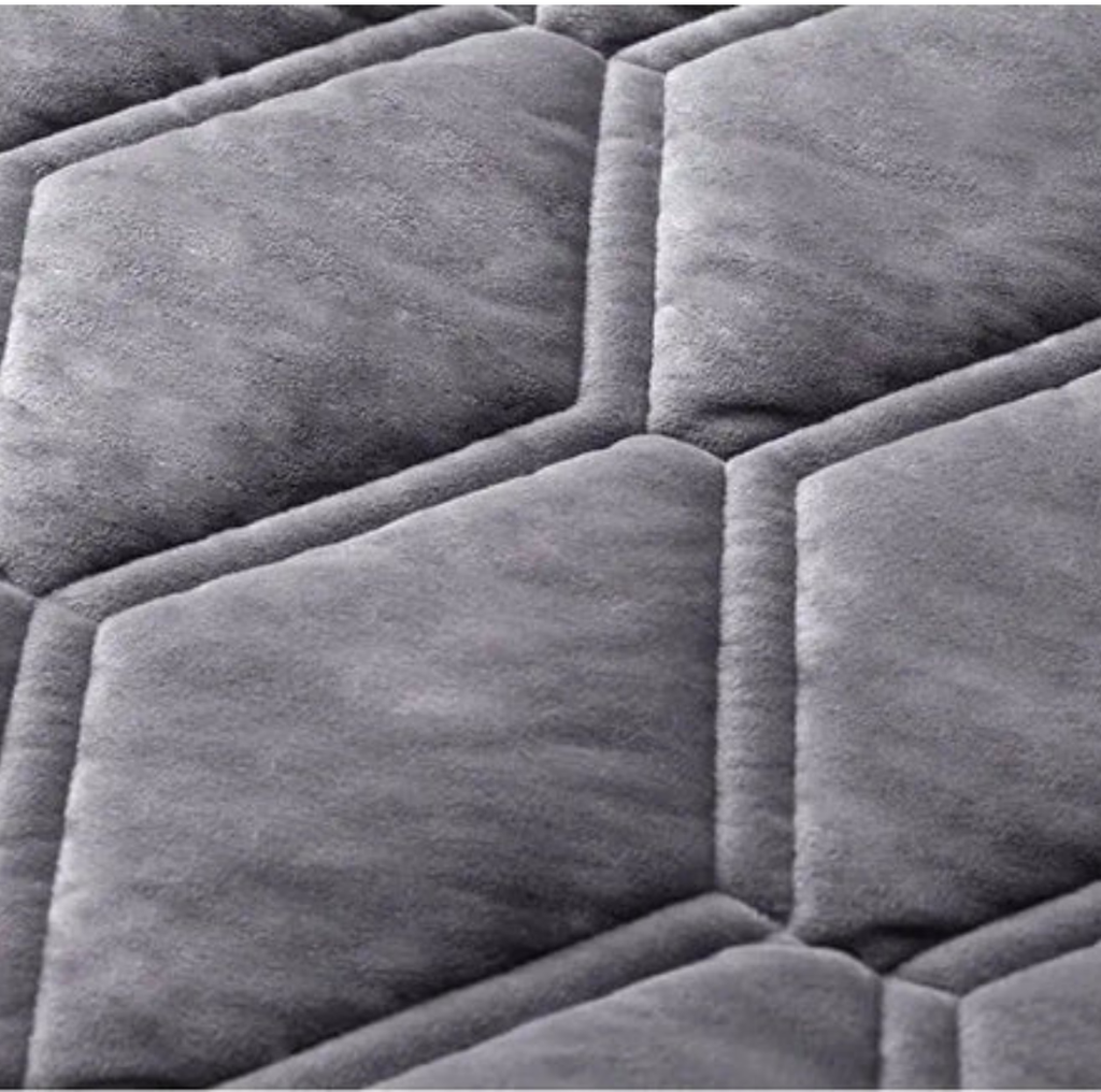 Housse de Tête de Lit Matelassée à Relief Géométrique