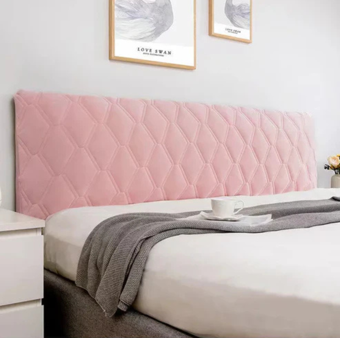 Housse de Tête de Lit Matelassée à Relief Géométrique