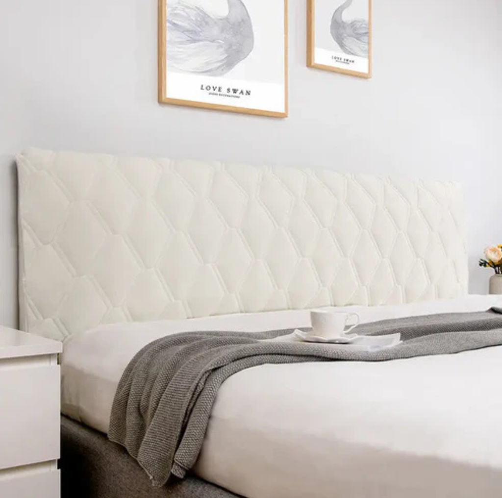 Housse de Tête de Lit Matelassée à Relief Géométrique