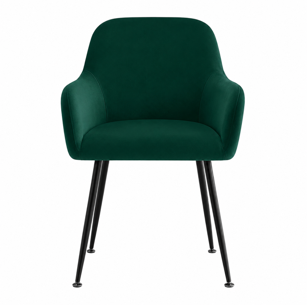 Housse de Chaise Velours avec Accoudoirs