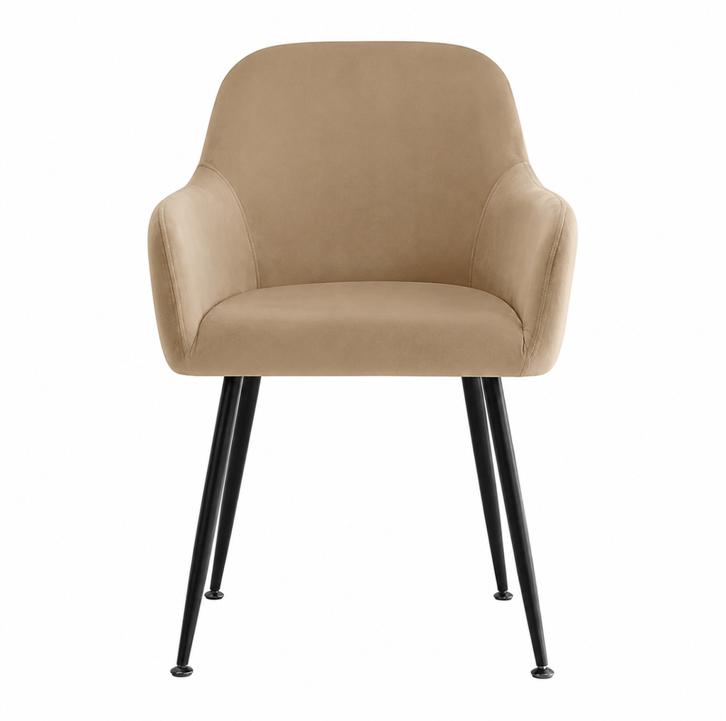 Housse de Chaise Velours avec Accoudoirs