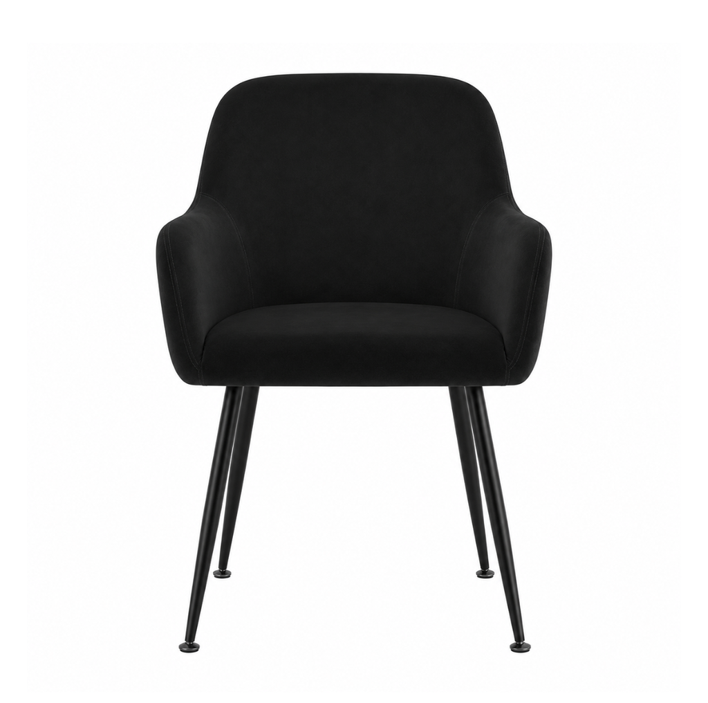 Housse de Chaise Velours avec Accoudoirs