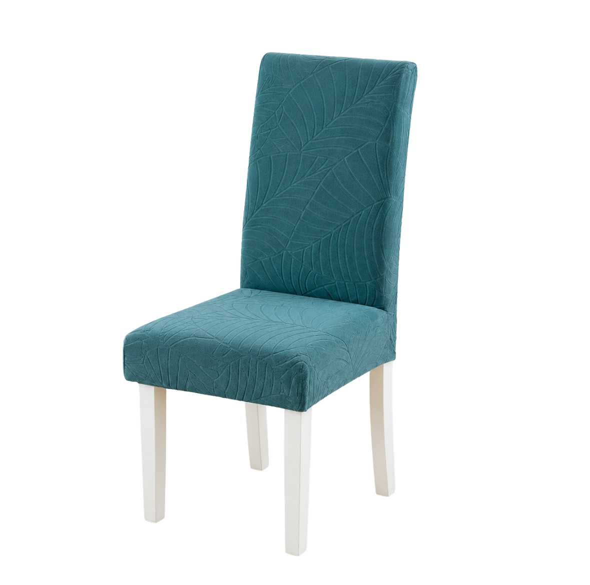 Housse de Chaise Jacquard à Motif Végétal en Relief