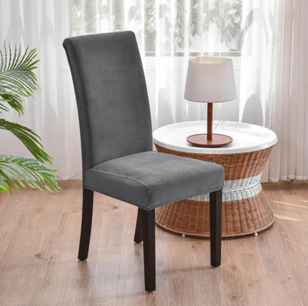 Housse de Chaise en Velours Doux Extensible