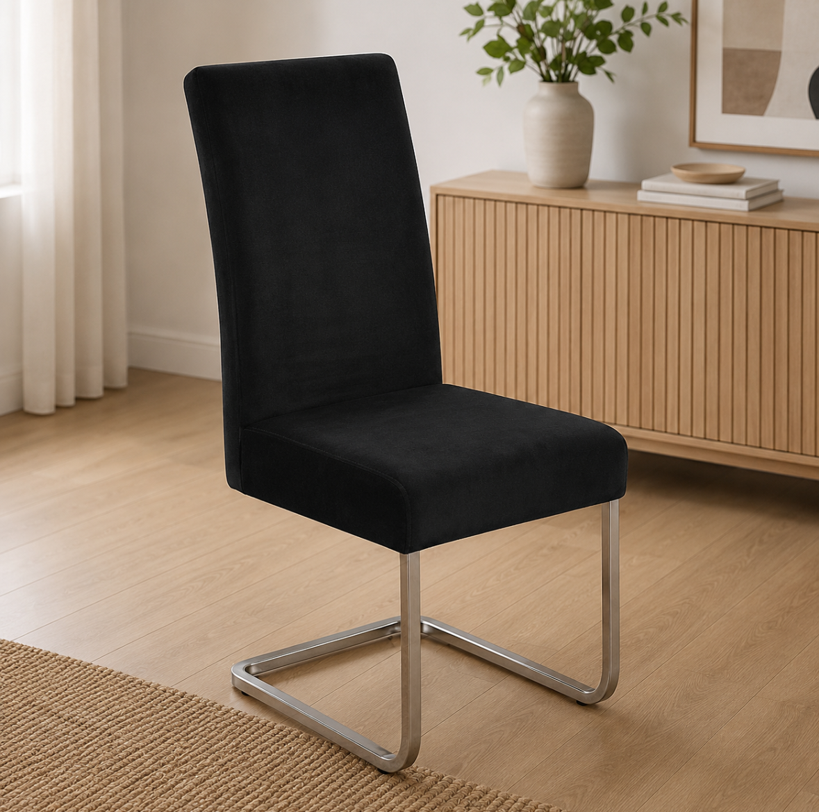 Housse de Chaise en Velours Doux Extensible