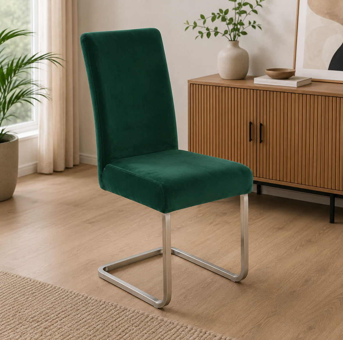 Housse de Chaise en Velours Doux Extensible