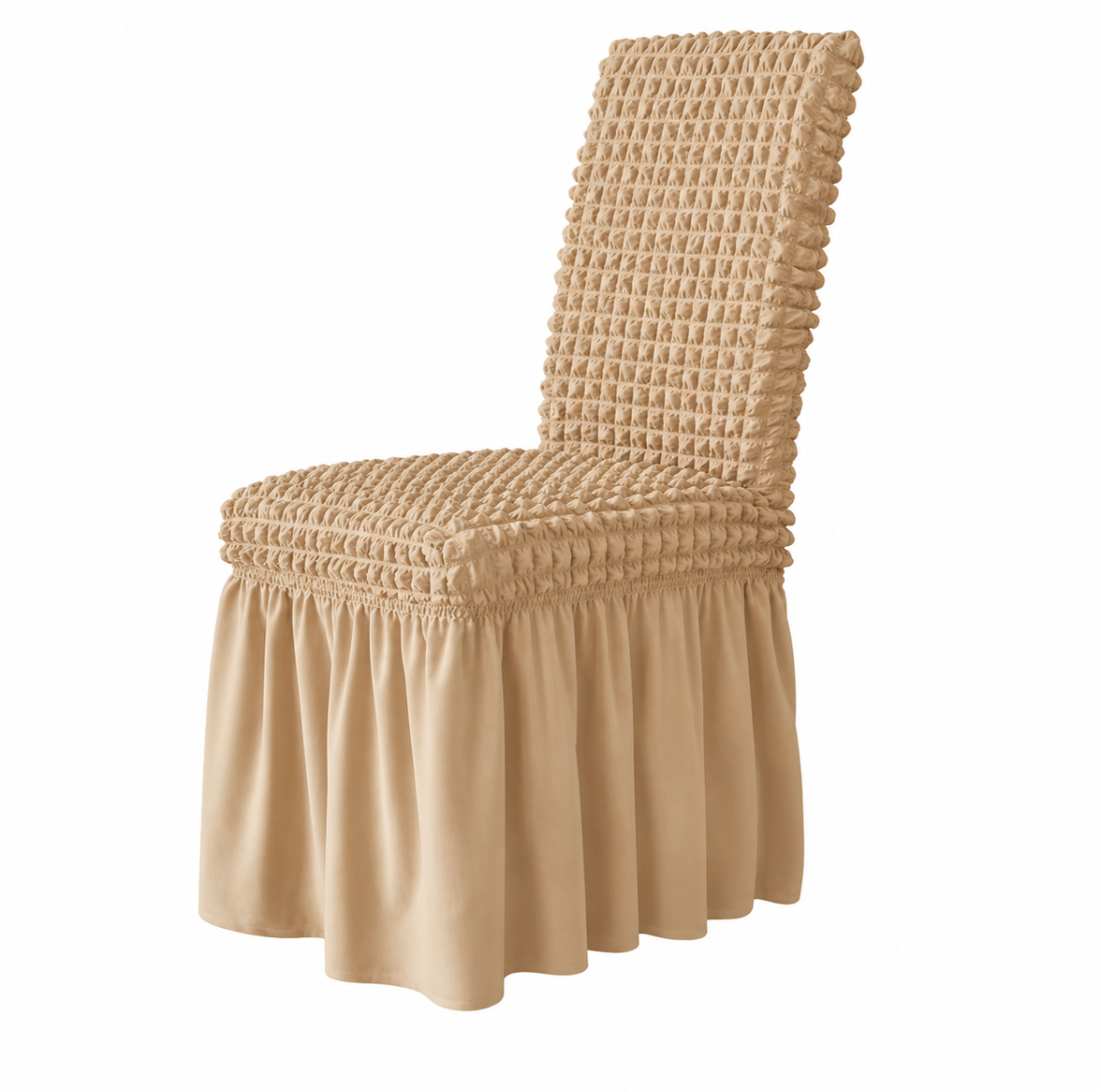 Housse de Chaise Extensible à Jupe Plissée