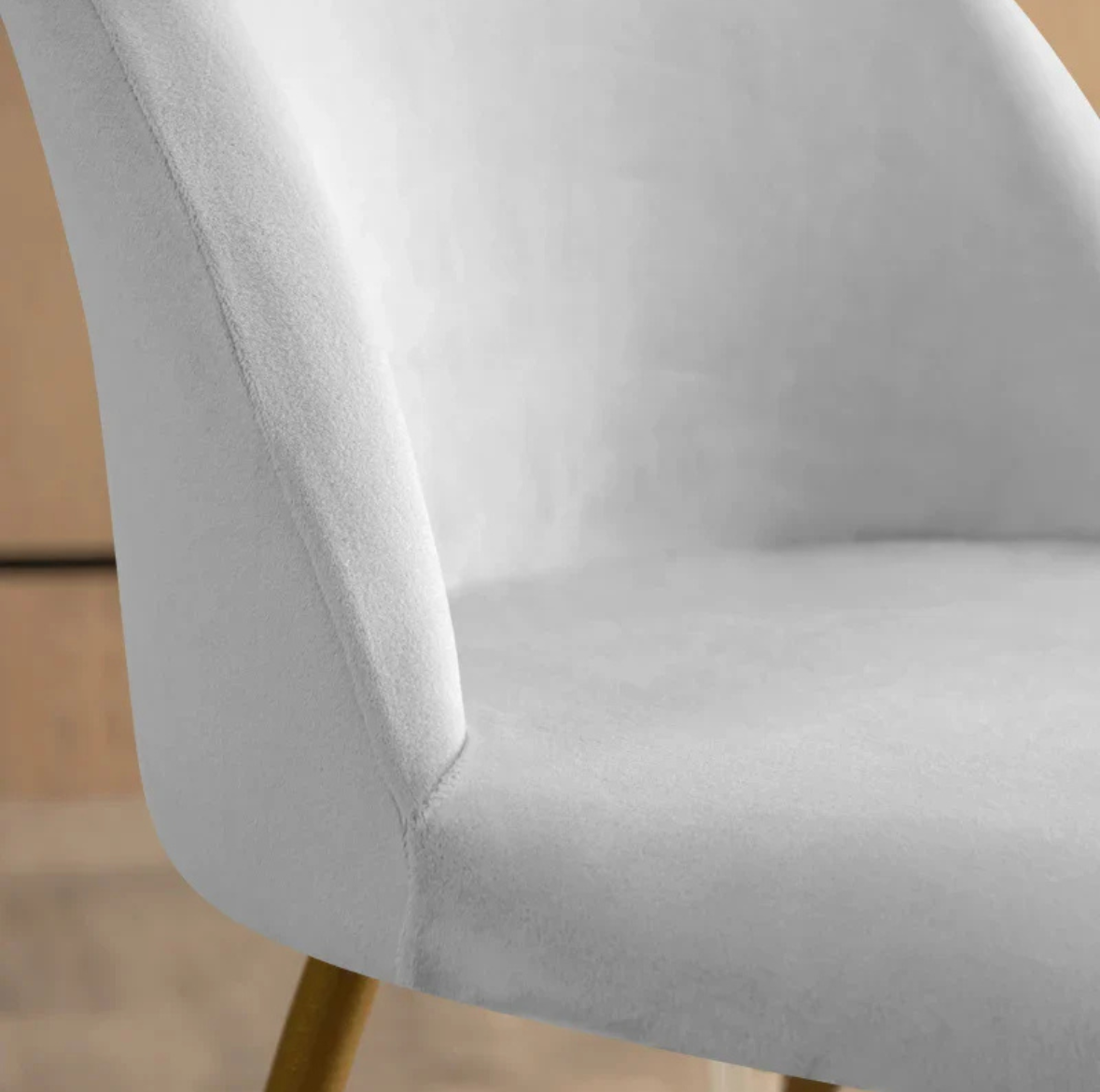 Housse de Chaise Velours à Dossier Arrondi