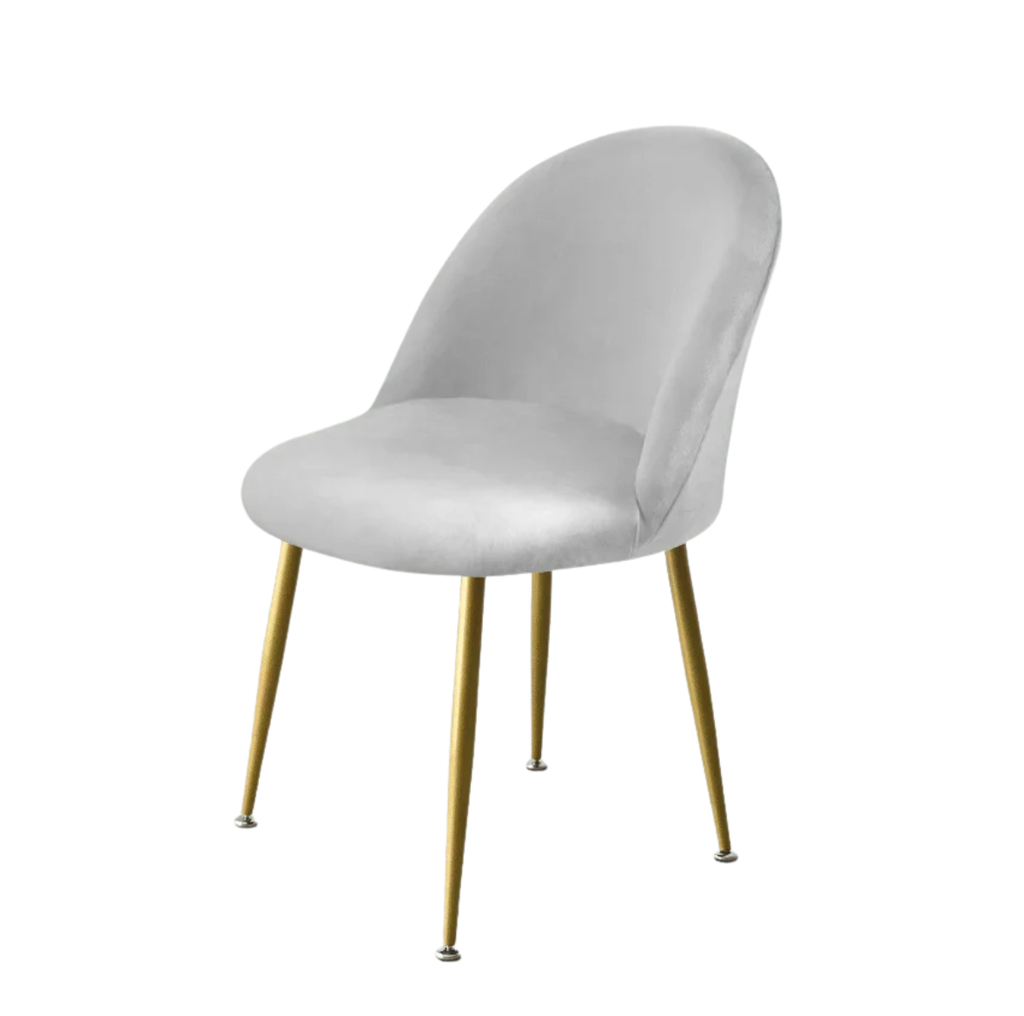 Housse de Chaise Velours à Dossier Arrondi