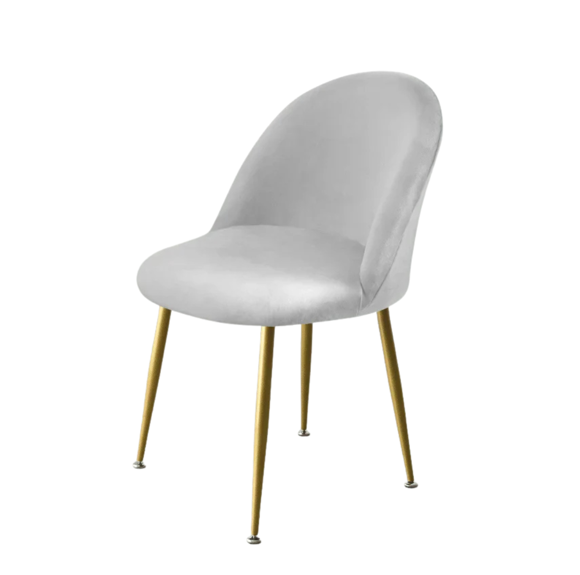 Housse de Chaise Velours à Dossier Arrondi