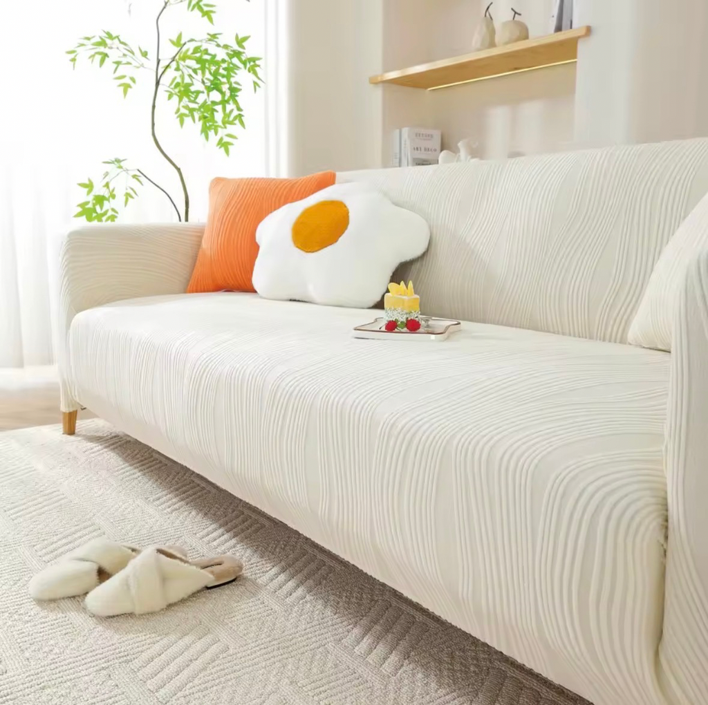 Housse de Canapé Texturée Extensible Élégante