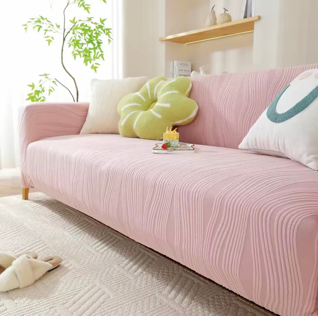 Housse de Canapé Texturée Extensible Élégante