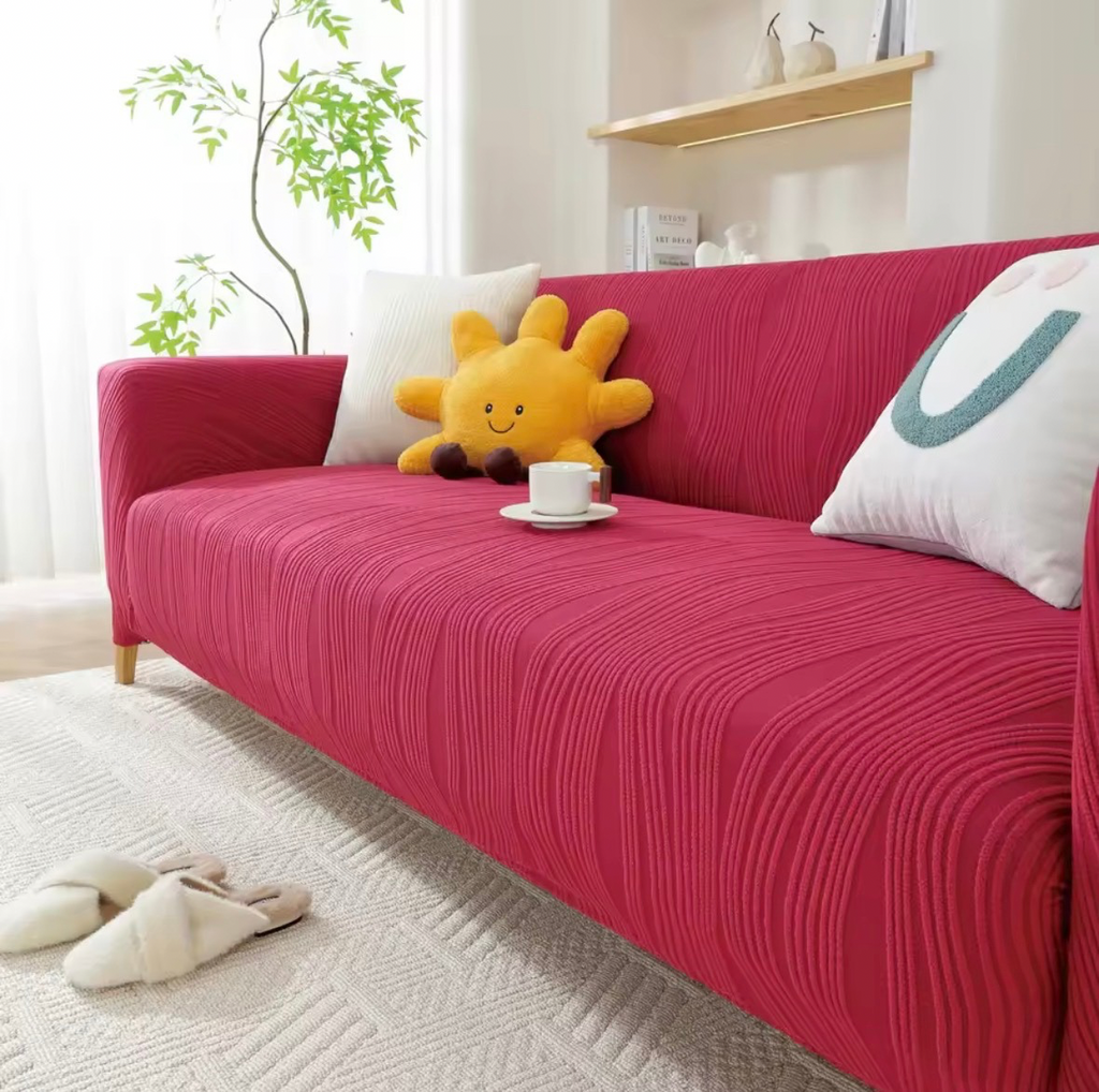 Housse de Canapé Texturée Extensible Élégante
