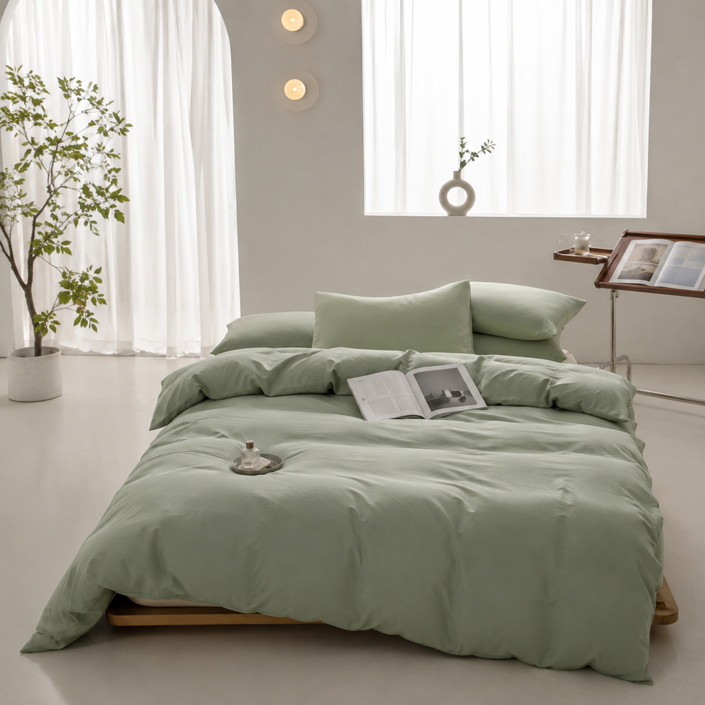 Housse de Couette Coton Lavé Douceur